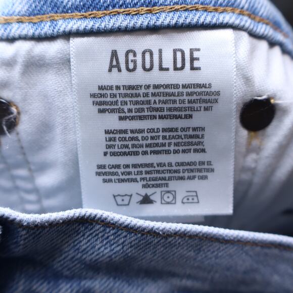 AGOLDE NEW Riley Cropped High Rise Straight Jean Bitter Light Washed Women's 28 - Picture 11 of 12